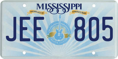 MS license plate JEE805