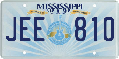 MS license plate JEE810