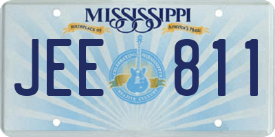 MS license plate JEE811