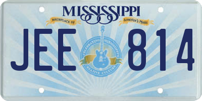 MS license plate JEE814