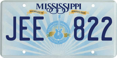 MS license plate JEE822