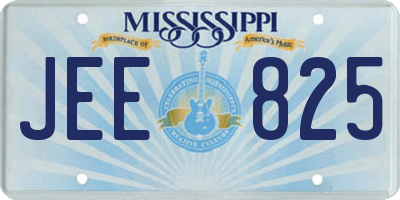 MS license plate JEE825