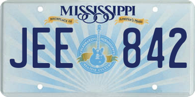 MS license plate JEE842