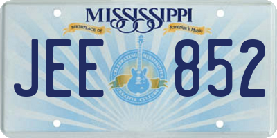 MS license plate JEE852