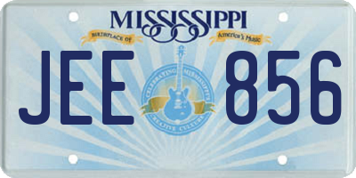 MS license plate JEE856