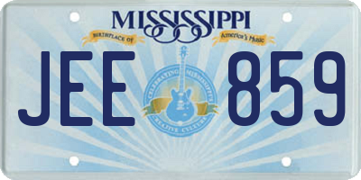 MS license plate JEE859