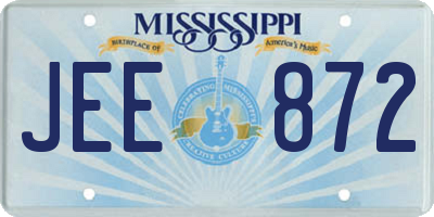 MS license plate JEE872