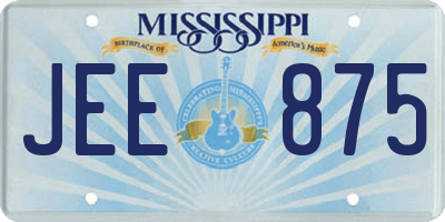 MS license plate JEE875
