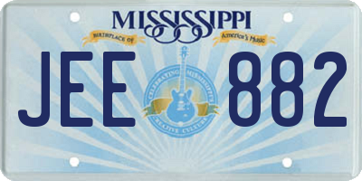 MS license plate JEE882