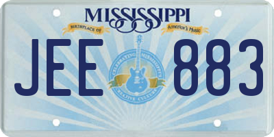 MS license plate JEE883