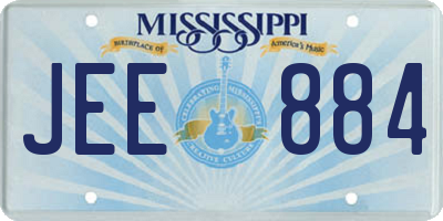 MS license plate JEE884