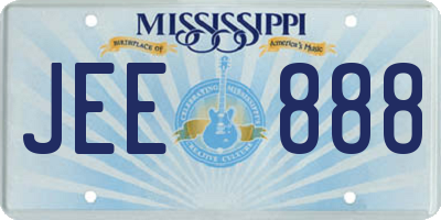 MS license plate JEE888