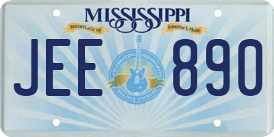 MS license plate JEE890
