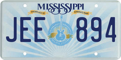 MS license plate JEE894