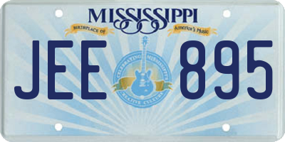 MS license plate JEE895