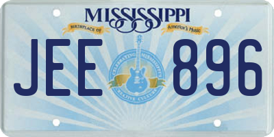 MS license plate JEE896