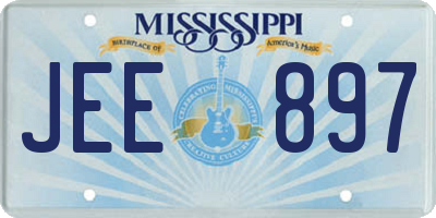 MS license plate JEE897
