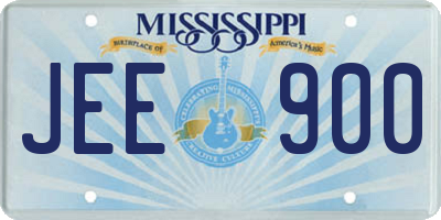 MS license plate JEE900