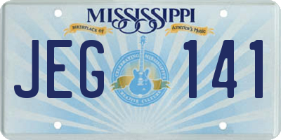 MS license plate JEG141