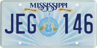 MS license plate JEG146