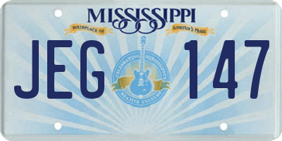 MS license plate JEG147