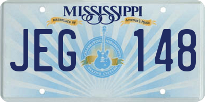 MS license plate JEG148