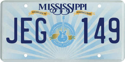 MS license plate JEG149