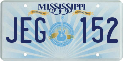 MS license plate JEG152