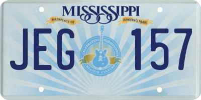 MS license plate JEG157