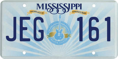 MS license plate JEG161