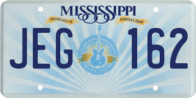 MS license plate JEG162