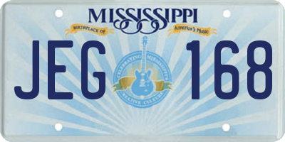 MS license plate JEG168
