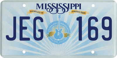 MS license plate JEG169