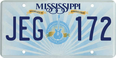 MS license plate JEG172