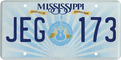 MS license plate JEG173