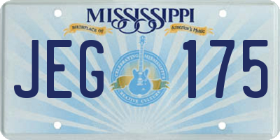 MS license plate JEG175