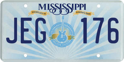 MS license plate JEG176