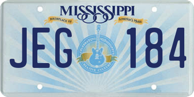 MS license plate JEG184