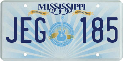MS license plate JEG185