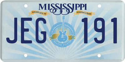 MS license plate JEG191