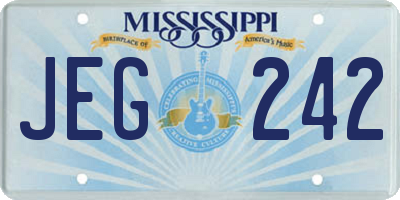 MS license plate JEG242