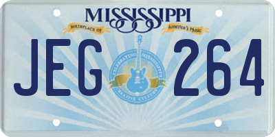 MS license plate JEG264