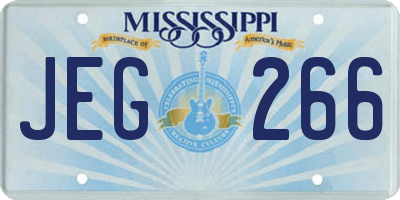 MS license plate JEG266