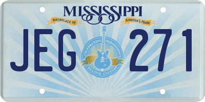 MS license plate JEG271