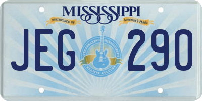 MS license plate JEG290