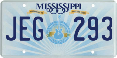 MS license plate JEG293