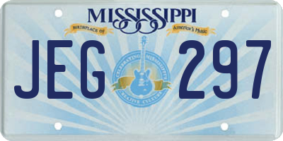 MS license plate JEG297