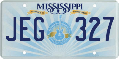 MS license plate JEG327