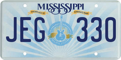MS license plate JEG330