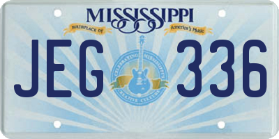 MS license plate JEG336